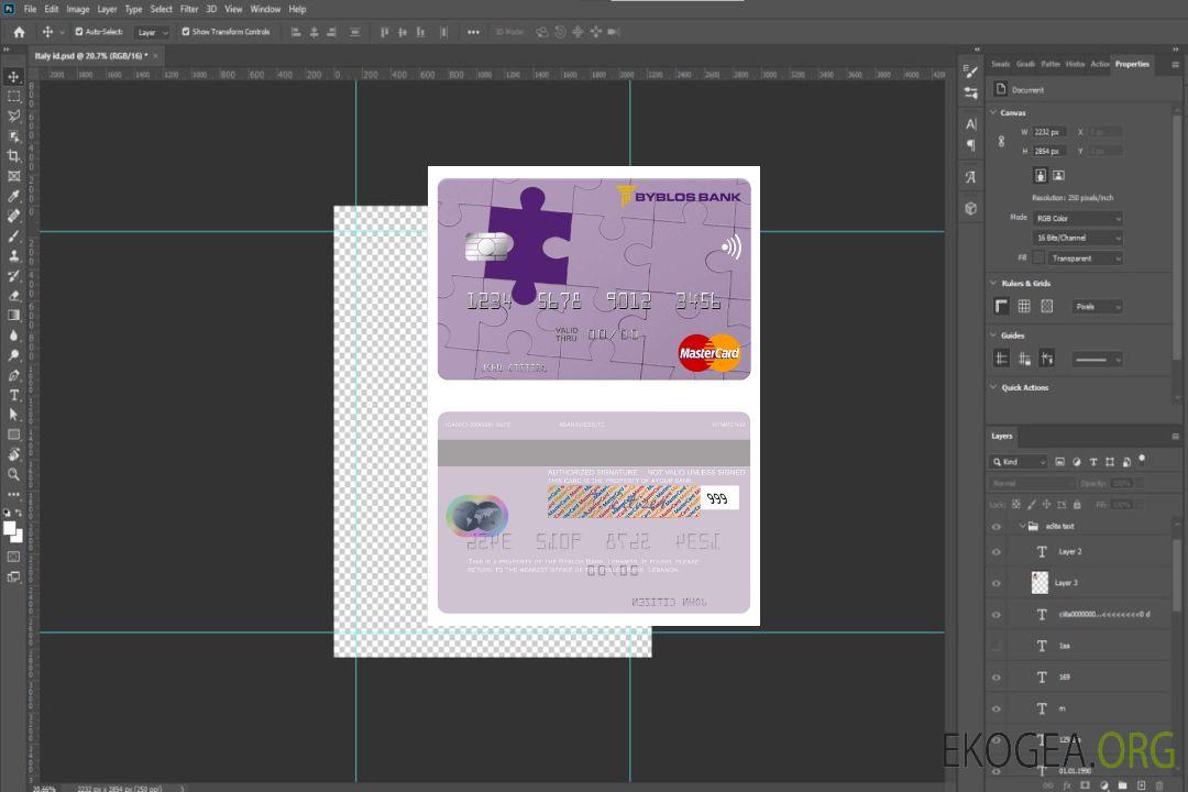 Liban Byblos Bank mastercard template Liban Byblos Bank mastercard template